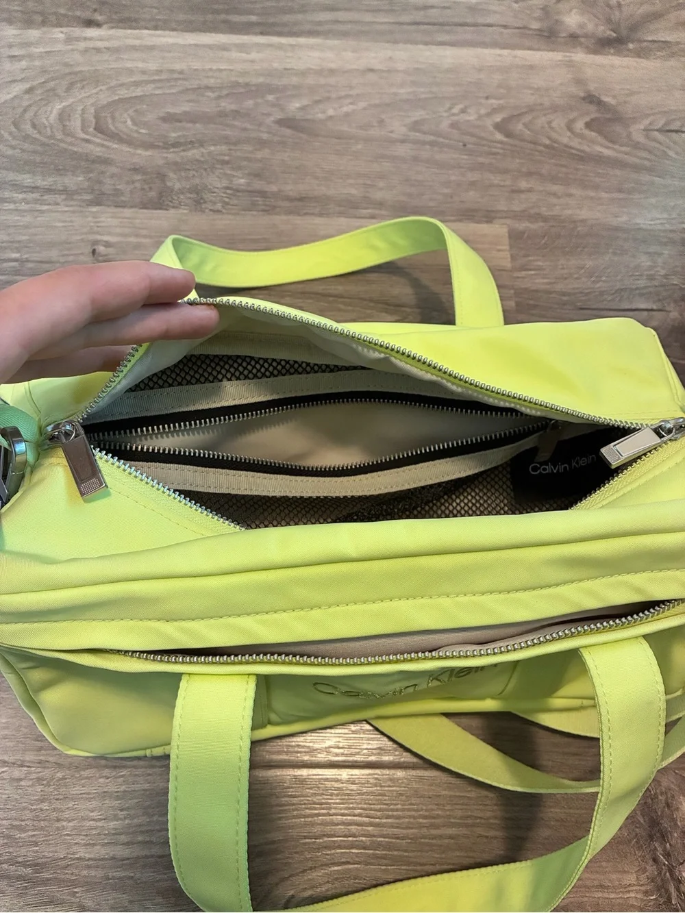 Calvin Klein Bright Yellow Shoulder Tote